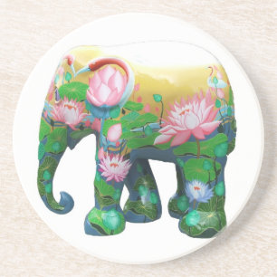 Posavasos De Arenisca Personalice las flores animales de África de la se