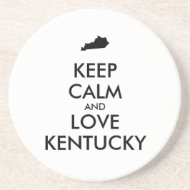 Posavasos De Arenisca Personalizable MANTENER CALMA Y AMAR A KENTUCKY