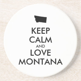 POSAVASOS DE ARENISCA PERSONALIZABLE MANTENER LA CALMA Y AMAR A MONTANA