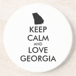 Posavasos De Arenisca Personalizable MANTENGA CALMA Y AME A GEORGIA