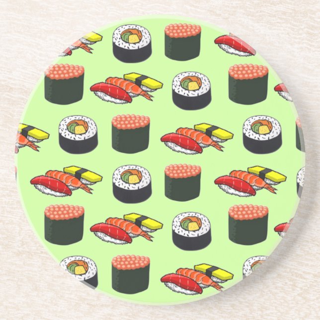 Posavasos De Arenisca Personalizable Sushi (Frente)