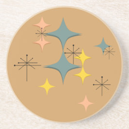 Posavasos De Arenisca Personalizado atómico moderno de Eames Starbursts