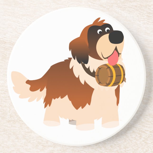 Posavasos De Arenisca Personalizado Cuto St Bernard Coaster (Frente)