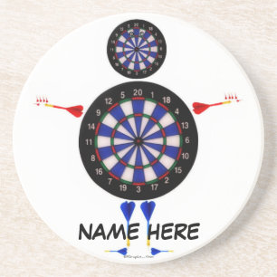 Posavasos De Arenisca Personalizado Dart Board Man Fun