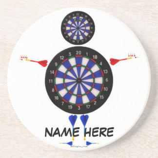 Posavasos De Arenisca Personalizado Dart Board Man Fun
