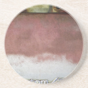 Posavasos De Arenisca personalizado de lujo rosa y blanco