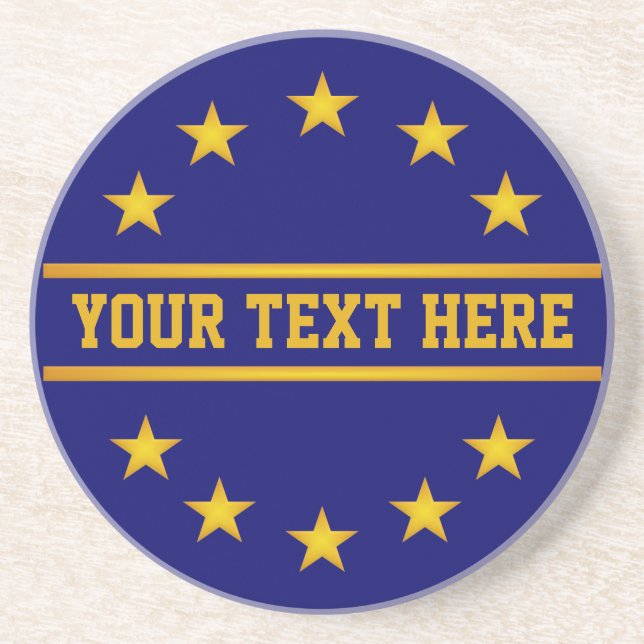 POSAVASOS DE ARENISCA PERSONALIZADO GOLDEN STARS (Frente)