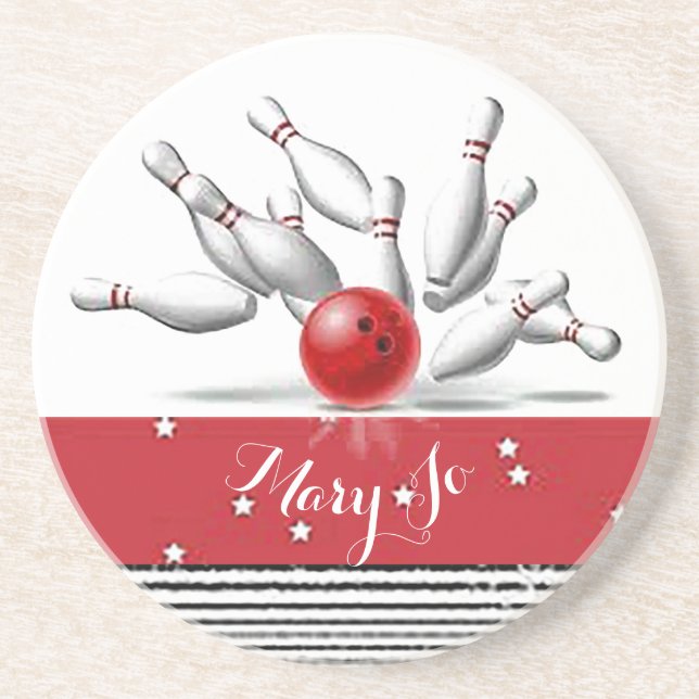 Posavasos de arenisca personalizado para bolos (Frente)