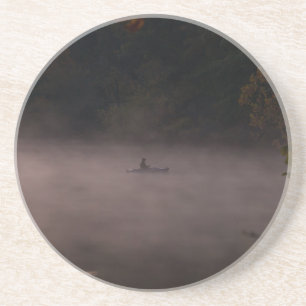 Posavasos De Arenisca Pesca con niebla temprana