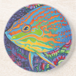 Posavasos De Arenisca Pescado tropical brillante I