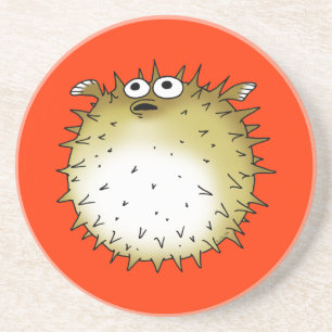 Posavasos De Arenisca pescados divertidos del fumador