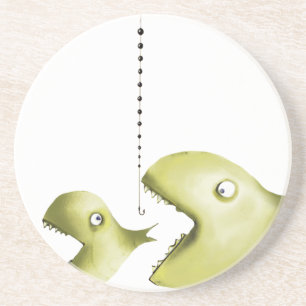 Posavasos De Arenisca pescados y línea