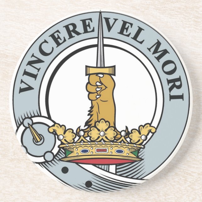 Posavasos De Arenisca Peso de papel del escudo de MacDowall (Frente)