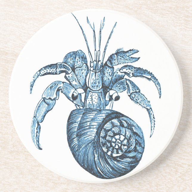 Posavasos De Arenisca Pesque los regalos náuticos costeros del azul del (Frente)