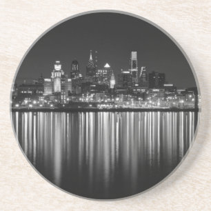 Posavasos De Arenisca Philly night b/w