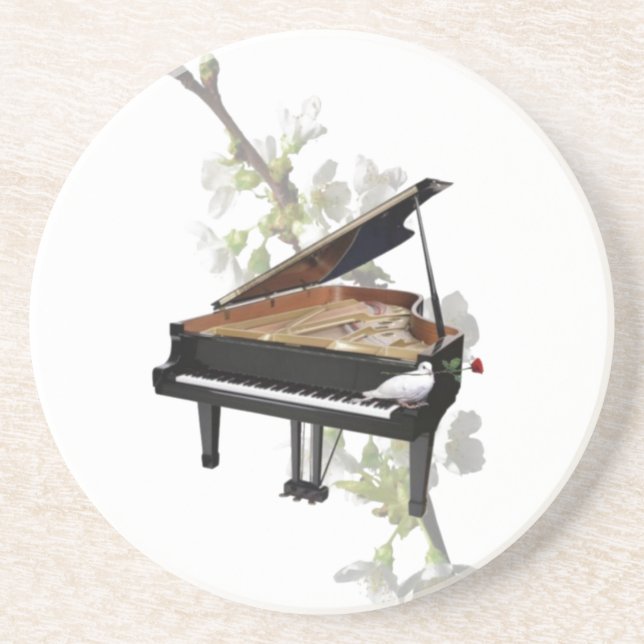 Posavasos De Arenisca Piano Coaster (Frente)