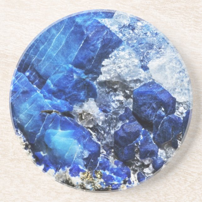 Posavasos De Arenisca Piedra de mármol azul elegante (Frente)