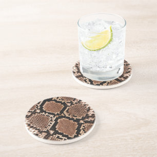 Posavasos De Arenisca Piel de serpiente de cascabel de diamante occident