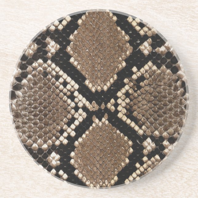Posavasos De Arenisca Piel Diamond Back Rattlessnake (Frente)