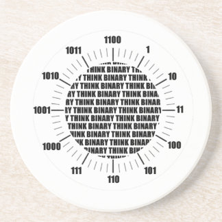 Posavasos De Arenisca Piense el reloj binario (el humor del friki)