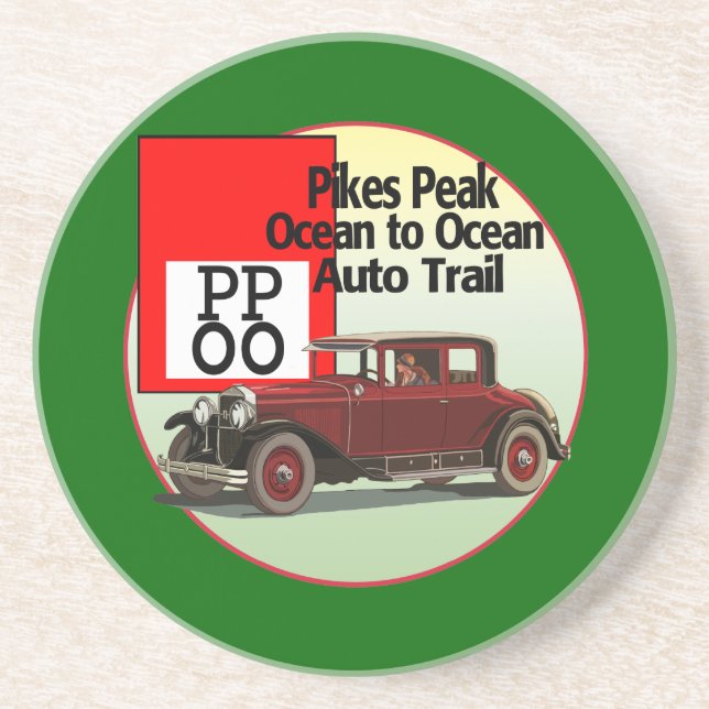 Posavasos De Arenisca Pikes Peak Ocean to Ocean Auto Trail (Frente)