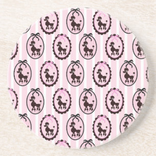 Posavasos De Arenisca Pink Poodles