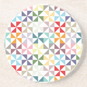 Posavasos De Arenisca Pinnillo geométrico colorido