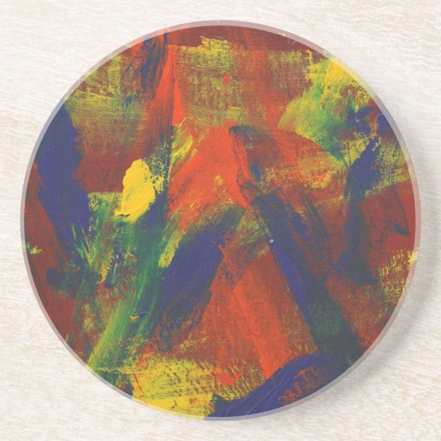 Posavasos De Arenisca Pintura abstracta 31 de junio (Frente)