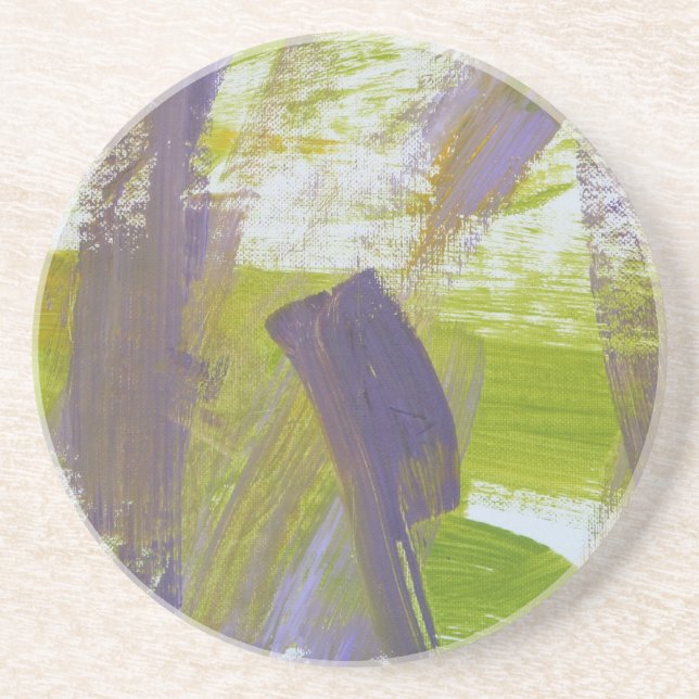 Posavasos De Arenisca Pintura abstracta 58 iris (Frente)