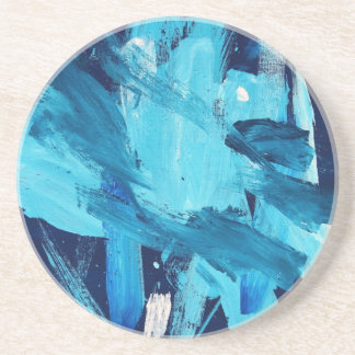 Posavasos De Arenisca Pintura abstracta 68 marea oceánica