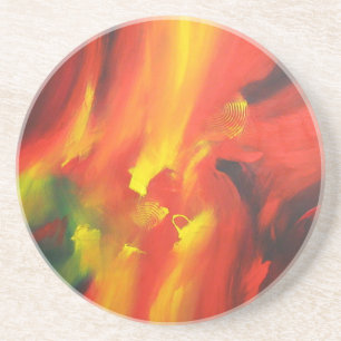 Posavasos De Arenisca Pintura abstracta de expresionismo
