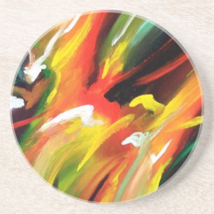 Posavasos De Arenisca Pintura abstracta de expresionismo