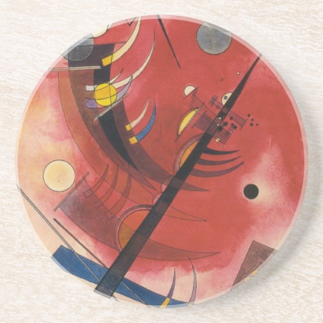 Posavasos De Arenisca Pintura abstracta de simulación interior (Frente)