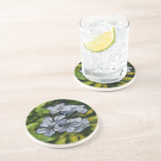 Posavasos De Arenisca Pintura Delicada Blue Plumbago Blossom