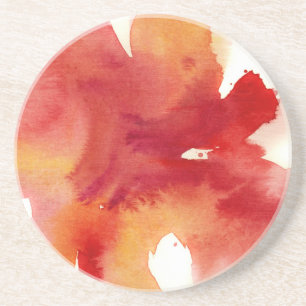 Posavasos De Arenisca Pinturas abstractas de la acuarela