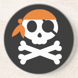 Posavasos De Arenisca Pirate Skeleton Skull Bandanna