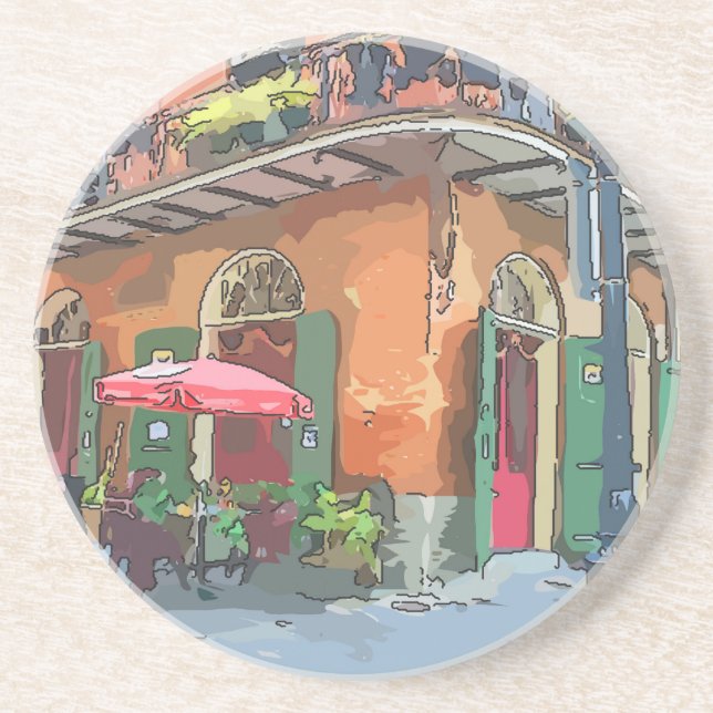 Posavasos De Arenisca Pirates Alley Nueva Orleans (Frente)