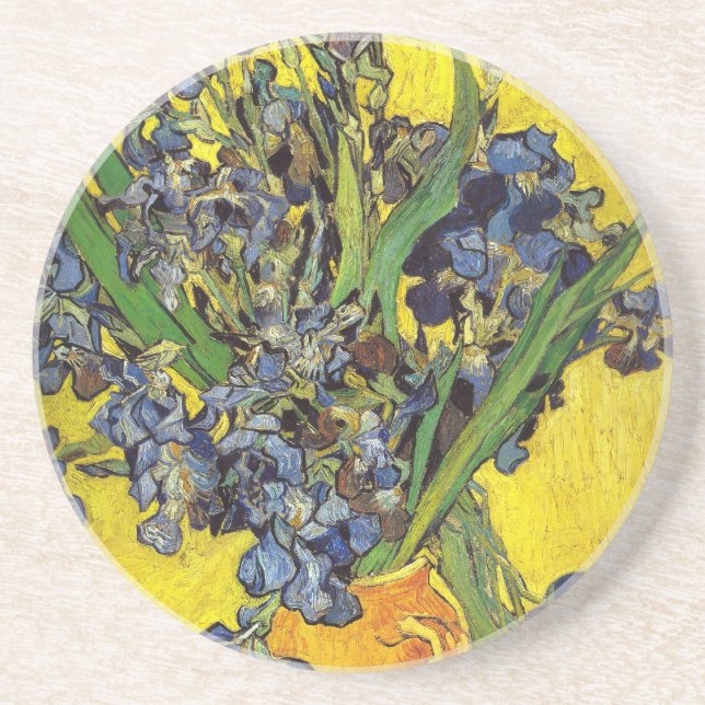 Posavasos De Arenisca PixDezines van gogh iris/st. remy (Frente)