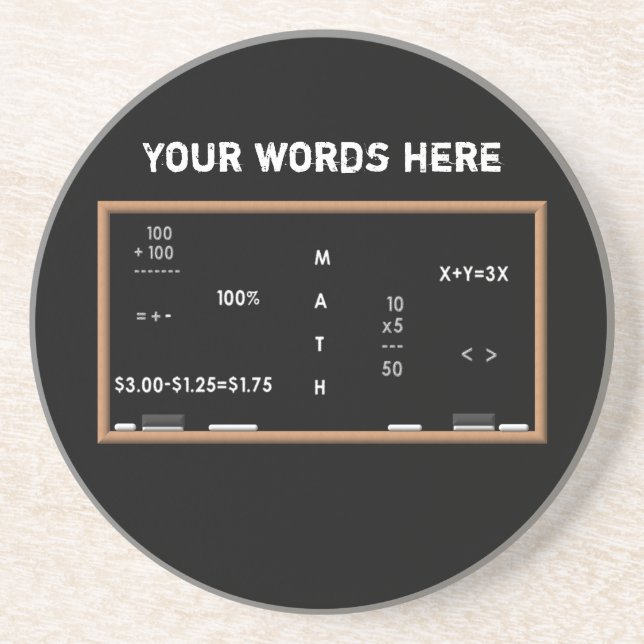 Posavasos De Arenisca Pizarra de la matemáticas (Frente)
