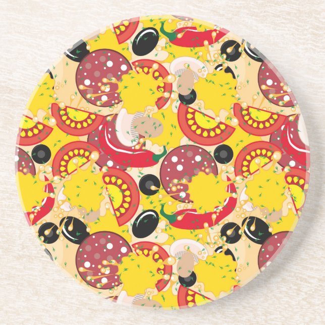 Posavasos De Arenisca Pizza (Frente)
