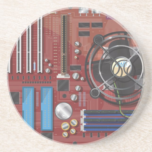 Posavasos De Arenisca Placa base de computadora (Frente)