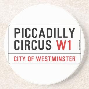 Posavasos De Arenisca Placa de calle del circo de Piccadilly