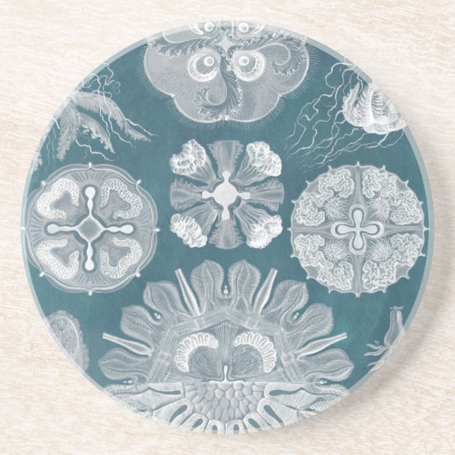 Posavasos De Arenisca Plano Azul marino IV (Frente)