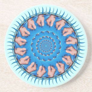 Posavasos De Arenisca Plástico azul