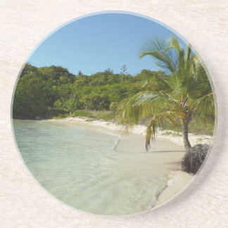 Posavasos De Arenisca Playa Antigua Hermoso Paisaje Tropical