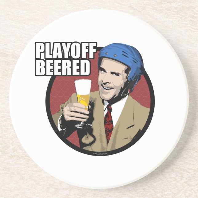 Posavasos De Arenisca Playoff de hockey (Frente)