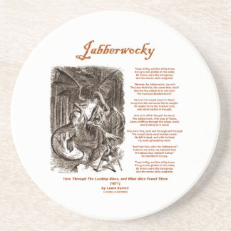 Posavasos De Arenisca Poema de Jabberwocky de Lewis Carroll (serpiente