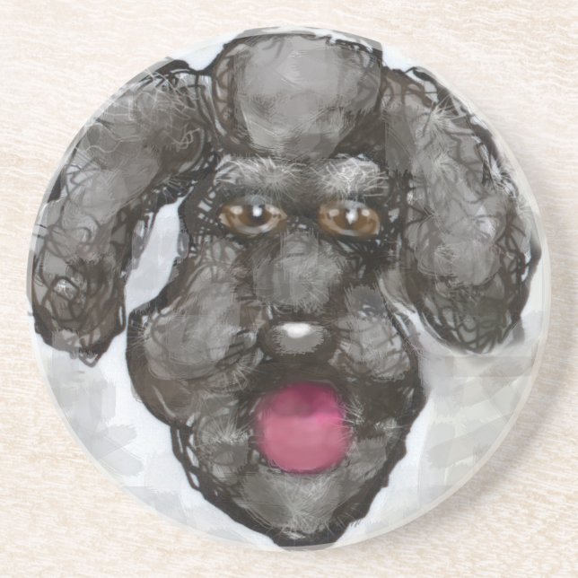 Posavasos De Arenisca Poodle (Frente)