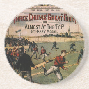 Posavasos De Arenisca Portada de la revista Vintage Sports Baseball Thre