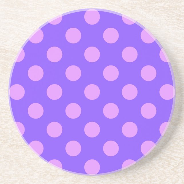 Posavasos De Arenisca Pos de polka de Lilac en periwinkle (Frente)